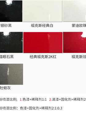 长安福特成品漆 蒙迪欧福克斯致胜锐界钣金防锈漆原车金属漆油漆