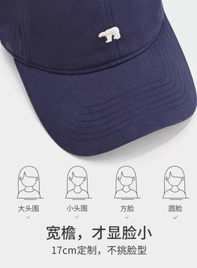 帽子女款2026新款加大加深鸭舌帽显脸小大帽檐大头围棒球帽子男款