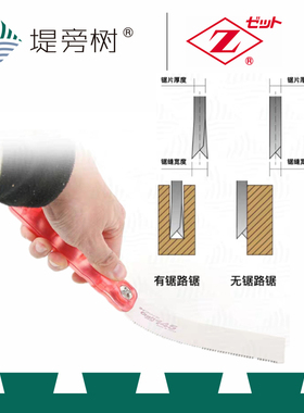冈田 S145 FL240 无锯路平切无痕榫头手工锯 原装进口特惠 堤旁树