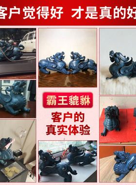 《霸王貔貅》铜貔貅摆件 纯铜招财皮丘大号一对公母客厅玄关聚财