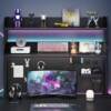 Internet celebrity e-sports style multi-layer hole board storage rack student study desk bookshelf office computer desktop storage rack