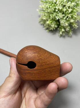 大果紫檀木压雕木鱼实木质随携带中式身摆手ZVE把件迷你解佛系念