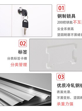钢制十八18门加带隔板更衣柜员工存包带锁储物柜宿舍鞋柜铁皮柜子