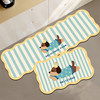 Cartoon kitchen floor mat long diatom mud wipeable no-wash absorbent carpet non-slip foot mat bathroom door mat