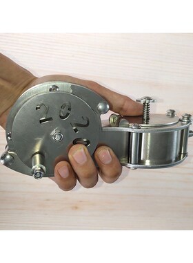 不锈钢手卷式放线墨斗 款 工程划线器 白钢墨斗