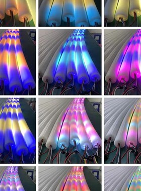 LED柔性圆形360度霓虹管半圆户外防水幻彩软管灯条室内可编程灯带
