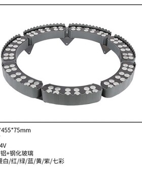 LED抱树灯抱柱灯户外防水环形庭院公园景观园林单色七彩照树射灯