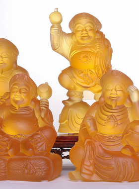 琉璃大黑天财神像招财摆件摩诃迦罗佛家用寺院桌面供奉摆设工艺礼
