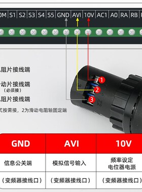 WIW22S电位器变频器 精密调速器1K 2K 5K 10K20K50K刻度盘旋钮帽