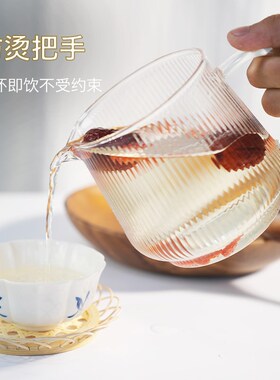 养生壶电炖杯配件小型煮花茶烧水杯耐高温高硼硅玻璃炖盅水杯通用