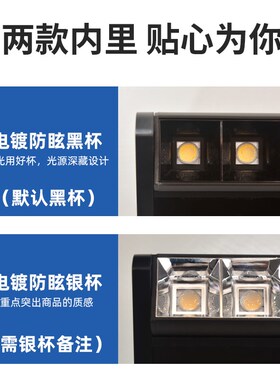 超市货架轨道射灯led双偏长条补光导轨射灯商场服装店明装轨道灯