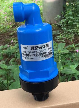 螺纹PVC真空破坏阀 外丝DN25 塑料 UPVC 管道进气破坏器 阀门配件