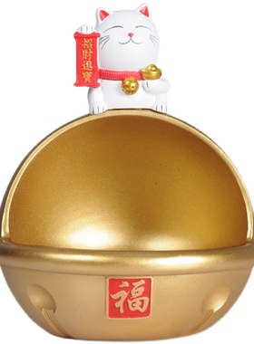 创意招财猫进门玄关鞋柜钥匙收纳摆件客厅茶几装饰品新居乔迁礼品
