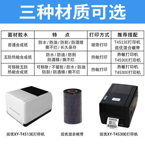 双底标签打印纸两层底纸不干胶三层条码纸子母联贴纸可二次使用支持撕去重贴双层铜版纸合成纸撕不破定制印刷 - 图2