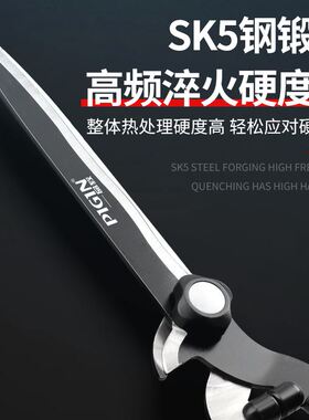 德国进口园艺大剪刀园林花剪花木修枝剪修剪草坪绿篱剪强力修剪树
