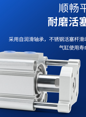 CQMB80-5X10X15X20X25X30X35X40X50X75X100三杆三轴薄型导杆气缸