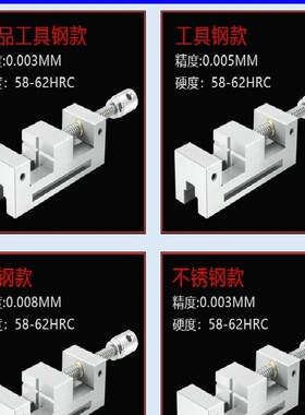 小型精密不锈钢平口钳磨床十字批士角固式手动工业级QGG直角台钳