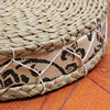 Pastoral straw thickened futon mat, seat cushion, bay window mat, tatami fabric meditation round small yoga mat