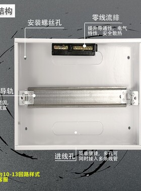 强电箱布线箱回路箱配电箱暗装18-22路空气开关盒室内断路器盒子