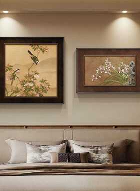宋代美学卧室床头装饰画新中式花鸟图房间主卧挂画客厅餐桌墙壁画
