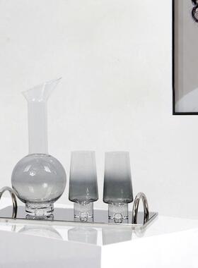 轻奢玻璃酒具酒杯红酒醒酒器样板间客厅餐桌茶几组合摆件软装饰品