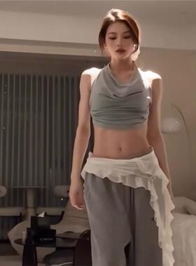 红色屁帘爵士舞蹈搭配野性造型装饰个性休闲腰带长条臀巾高颜值