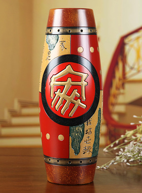 博古架摆件放酒柜的花瓶家居饰品中式创意客厅电视柜摆设结婚礼物