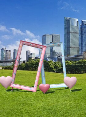 户外景区网红爱心大摆件秋千座椅玻璃钢雕塑拍照打卡民宿商场装饰