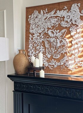 复古粗陶花瓶 玄关壁炉柜家居摆设 仿真花干枝花插 室内客厅装饰
