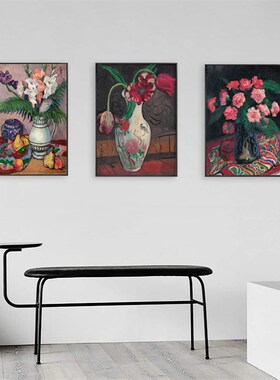 潘玉良名画餐厅油画装饰画电表箱挂画花卉客厅艺术成品卧室有框
