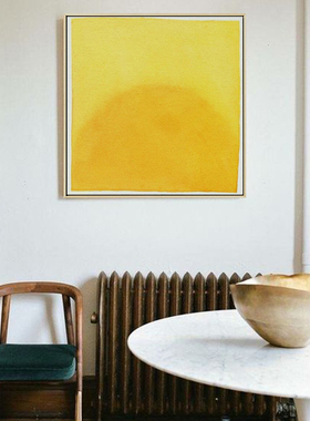 日晕渐变色块客厅装饰画网红卧室挂画简约床头画抽象方形餐厅壁画