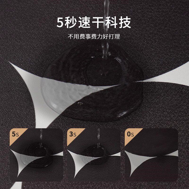 Kitchen floor mats are non-slip, oil-proof, wipeable, washable, dirt-resistant, waterproof and water-absorbent, special 7-character L-shaped corner carpet foot mats