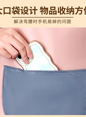 家用厨房围裙防水防油女时尚韩版家用厨房防污防油家用罩衣围腰女