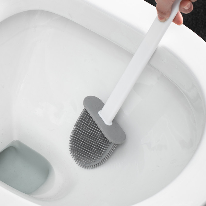 Xinjiang free shipping Japanese toilet brush without dead corners for toilet cleaning silicone brush wall-mounted toilet cleaning with cover