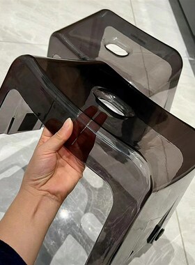 客厅茶几矮凳亚克力透明小凳子家用加厚换鞋方凳小型椅子塑料板凳