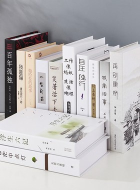 中文现代间书摆件样式仿真书装饰书家居道具中板假创意道具书壳
