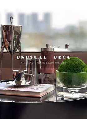 UNUSU室L 永艺苔藓样板间玄关客厅茶几卧A牀头柜现代花生装饰摆饰