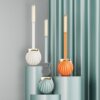 Toilet brush with no dead ends, household punch-free toilet brush, wall-mounted bathroom long-handled cleaning tool set artifact