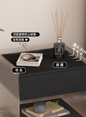 亚克力斗柜床头柜简约现代迷你收纳柜床边柜悬浮储物柜子小型家具
