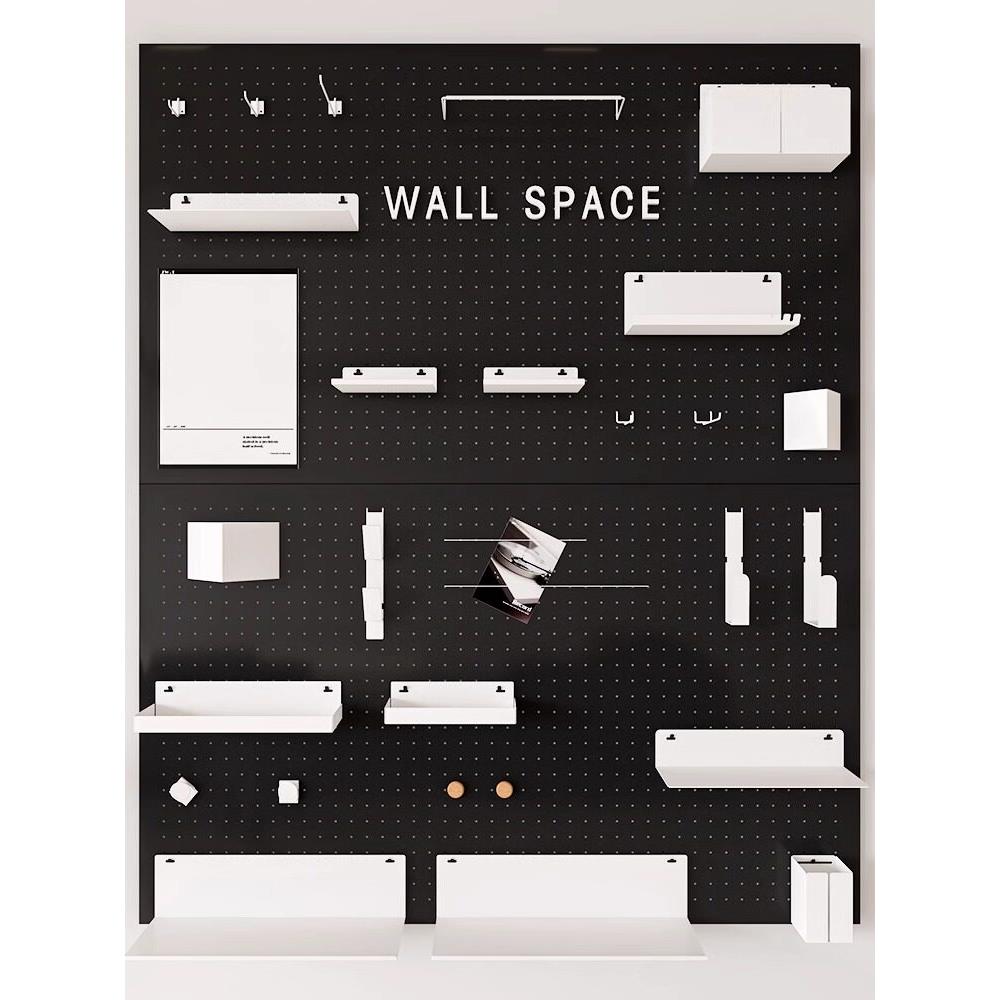 Hole board accessories storage board partition storage box hook storage box hardware girl storage rack round hole no punching