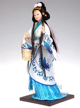 北京绢人 人偶传统手工艺 商务礼品 家居摆件四大美女西施