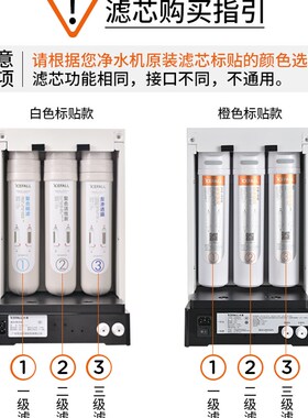icefall冰瀑小确幸净水机滤芯套装1号复合精滤2号活性炭 RO反渗透