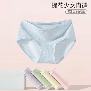 芬腾轻氧中腰提花7A抗菌内裤4条