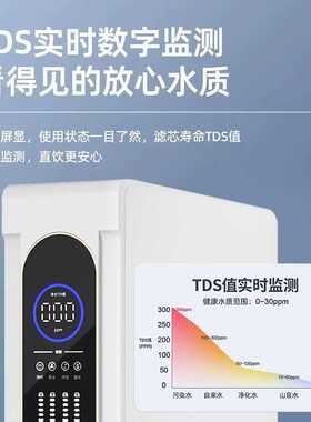 800G大流量RO反渗透纯水机自来水过滤净水家用厨下式直饮机净水器