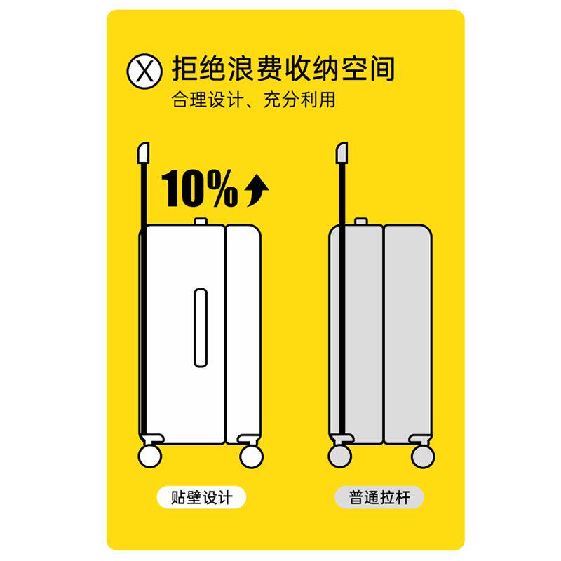 【新品】木林森新款行李箱结实耐用37分大容量密码箱女士男旅行箱