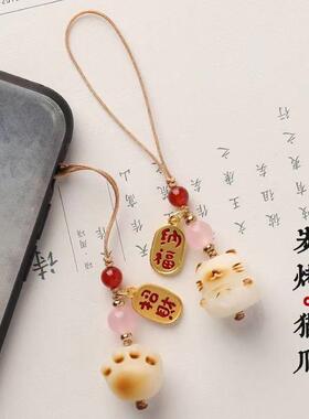 手机挂饰可爱猫挂绳吊坠钥匙扣