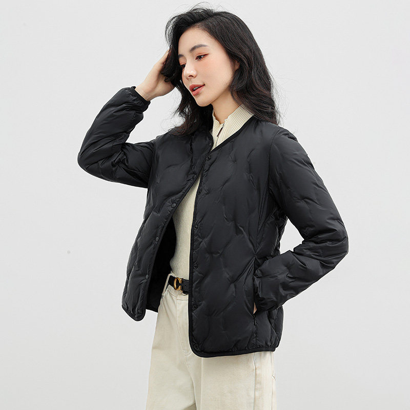 【商场同款】鸭鸭集团旗舰店2026年短款羽绒服女冬季秋冬轻薄外套 秋冬轻实拍商品图