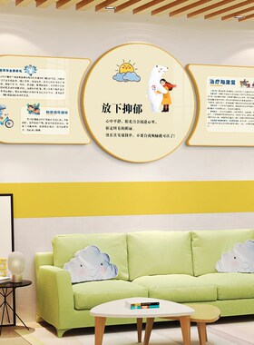 心理咨询室布置挂画心灵驿站装饰画壁画曼陀罗能量画情绪管理挂图