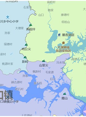 淳安县地图1.15m杭州市折叠家用高清办公室书房新款装饰画墙贴