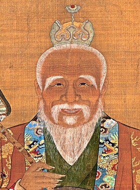 三清挂画一整套装饰画三清道祖神像客厅玄关供奉家用书房卷轴挂画
